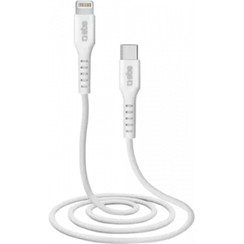 SBS TECABLELIGTC1W - 1 m - Lightning - USB-C - uros - uros - valkoinen