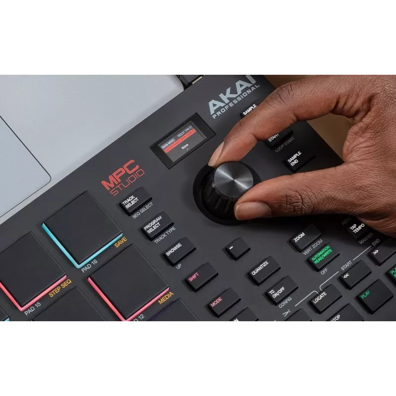 Akai MPC Studio II musiikintuotannon ohjain, sampleri, MIDI, USB, musta