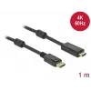 Kaapeli DeLOCK Active DisplayPort 1.2 - HDMI 4K 60 Hz 1 m