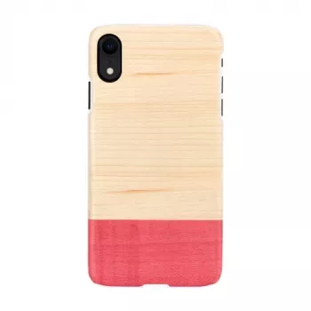 man and wood -puhelinkotelo iPhone XR:lle — miss match white