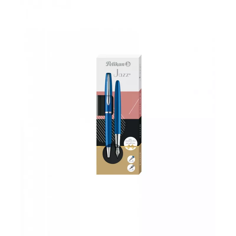 Kuulakärkikynä ja täytekynä Pelikan Jazz Noble Elegance sininen hopea