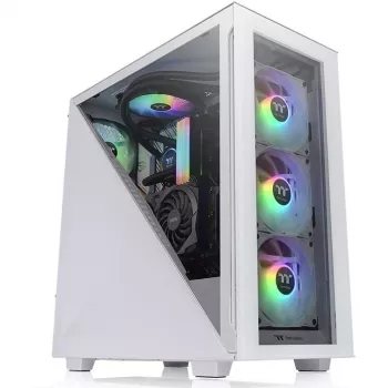 PC-kotelo Thermaltake Divider 300 TG Snow ARGB Midi Tower valkoinen