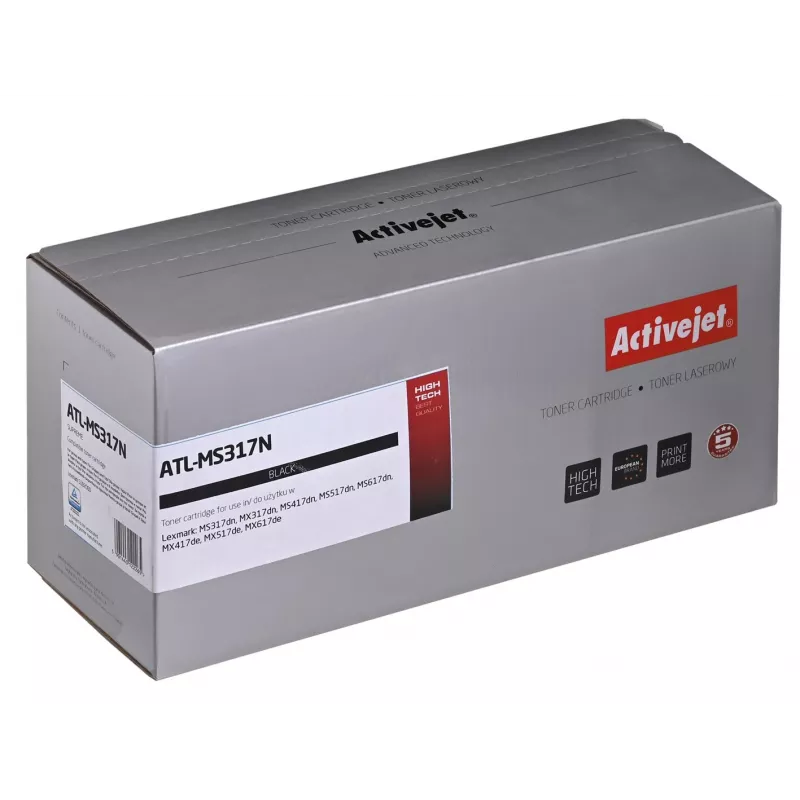Värikasetti ActiveJet korvaava Lexmark 51B2000 musta, 2500 sivua, yksittäispakkaus