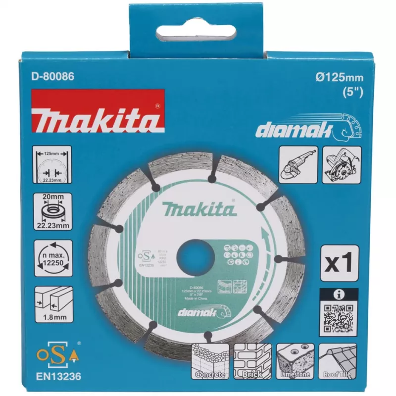 Timanttikatkaisulaikka Makita D-80086 125 mm halkaisija 22,23 mm reikä