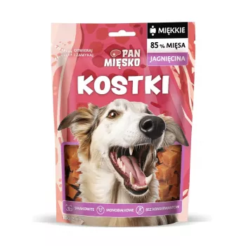 Koiran koulutusherkku Pan Miesko lampaankuutiot 100 g — yhden raaka-aineen lammas, monoproteiini, gluteeniton ja soijaton