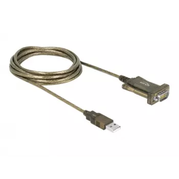 Sarjakaapeli DeLOCK 64073 USB Type-A DB-9 läpinäkyvä 2m
