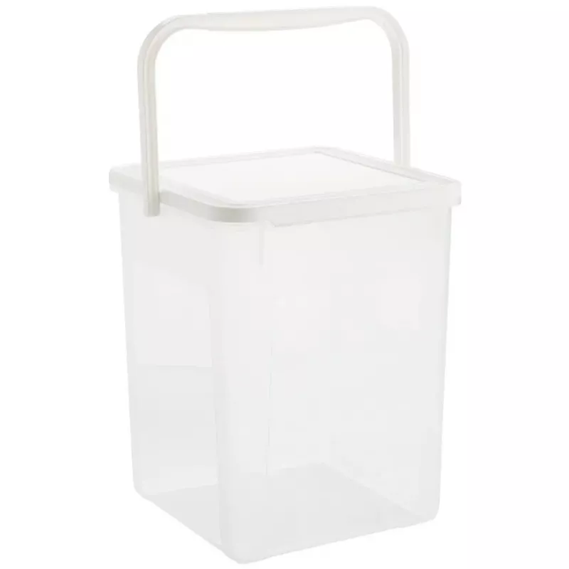Rotho Basic 9 L muovinen pesuainepullo malli 1770101100RP, valkoinen, kansi, ripustusreikä