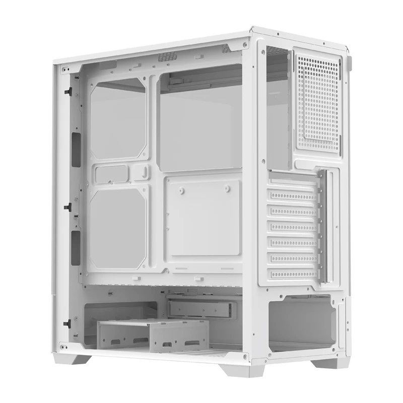 Tietokonekotelo DarkFlash C365 (valkoinen) ATX/mATX/Mini-ITX yhteensopiva