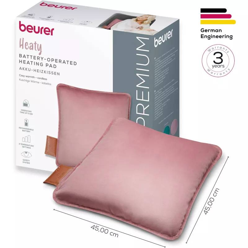 Beurer HK 77 Heaty blush-rose laventeli samettipäällinen (20074)