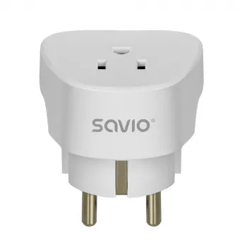 SAVIO AP-01 matka-adapteri, US-pistorasia – EU-pistoke