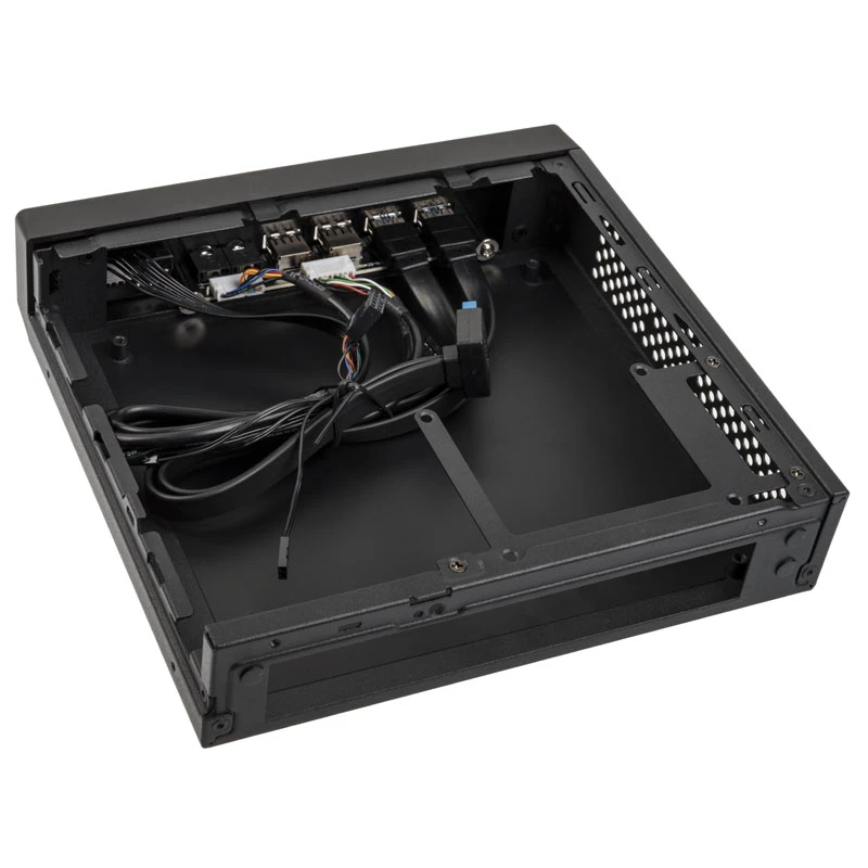 Akasa Cypher MX3 - Mini-Tower - PC - SGCC - musta - Thin Mini-ITX - kiintolevy - virtalähde (A-ITX38U3-M1B)