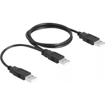 DeLOCK USB 2.0 -kaapeli Type-A 2 × Type-A 70 cm musta