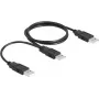DeLOCK USB 2.0 -kaapeli Type-A 2 × Type-A 70 cm musta