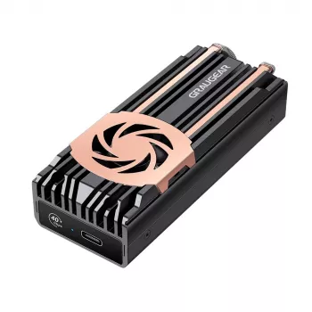 SSD-kotelo GrauGear G-M2U4-40G-F — M.2, 1 asema, USB4 Gen4, 40 Gbit/s, alumiini, musta