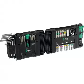 Työkalusarja Wera Tool-Check Modular Set 1 – 50-osainen modulaarinen työpajasarja, lajitellut bitsit ja hylsyavaimet
