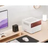 Micro-Tower-tietokonekotelo Jonsbo N4 WEISS Mini-ITX karkaistulla lasilla