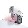 Laturi usams CC229 30W GaN USB-C ja USB LED kompakti matkalaturi