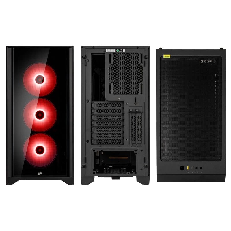 CORSAIR iCUE 4000X RGB Tempered Glass Mid-Tower -kotelo musta