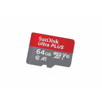 SanDisk 64 GB Ultra PLUS microSD 150 MB/s+SD-sovitin - 150 MB/s
