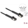 Verkkokaapeli DeLOCK RJ45 ohut Cat.6A U/FTP 5 m musta