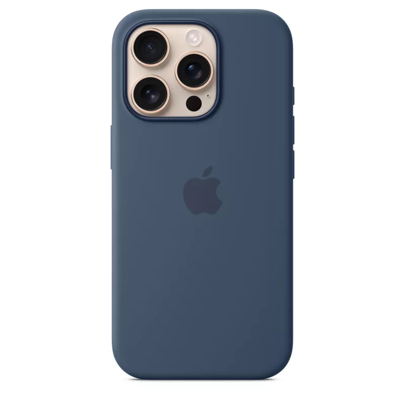Silikonikotelo MagSafe-yhteensopiva iPhone 16 Pro - denim