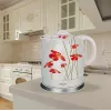 Feel-Maestro MR-066-RED FLOWERS vedenkeitin 1,5 L 1200 W punainen, valkoinen