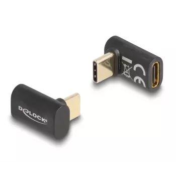 DeLOCK sovitin USB 40 Gbps USB Type-C PD 3.0 100 W uros naaras kulmamallinen 8K 60 Hz