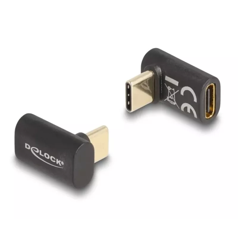 DeLOCK sovitin USB 40 Gbps USB Type-C PD 3.0 100 W uros naaras kulmamallinen 8K 60 Hz