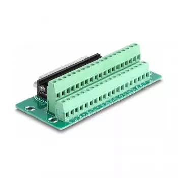 DeLOCK D-Sub 37-napainen pistoke riviliittimeen DIN-kiskoon 51 mm 30 mm 116 mm