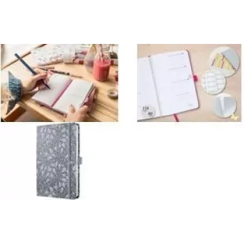 A5 viikkokalenteri Sigel Agenda Beauty 2026 J6361 — A5-koko, viikkoasettelu