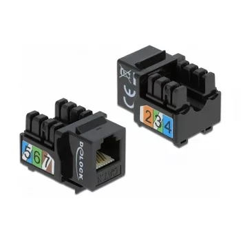 DeLOCK 86468 Keystone-moduuli litteä musta RJ-12