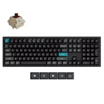 Mekaaninen Full-Size-näppäimistö Keychron Q6 Ultra 8K — USB, RF Wireless, Bluetooth, RGB LED, musta