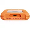 Ulkoinen SSD LaCie STND4000400 4 TB USB4 Gen 3x2 Thunderbolt USB Type-C, oranssi/ruostumaton teräs