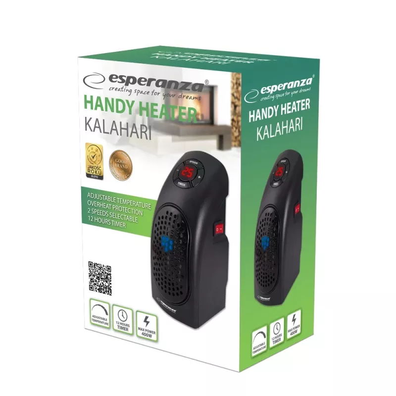 Kätevä lämminpuhallin 400W Kalahari