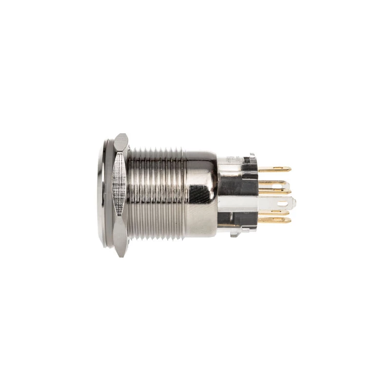DimasTech ilkivaltasuojattu painonappi 19 mm Silverline Dot RGB PD210