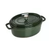 Staub La Cocotte 33 cm soikea valurautainen paistinpata, basilikanvihreä