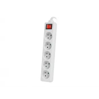 Jatkojohto Lanberg PS1-05E-0300-W 3 m 5 AC-pistorasiaa sisä/ulko valkoinen
