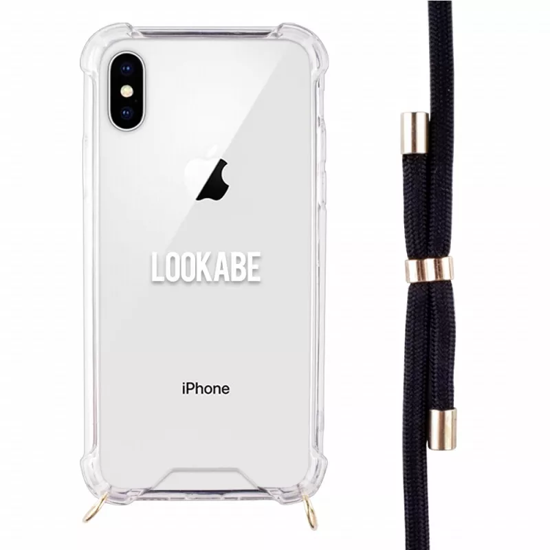 Lookabe kaulaketjupuhelinkuori iPhone XS Maxille, kulta/musta