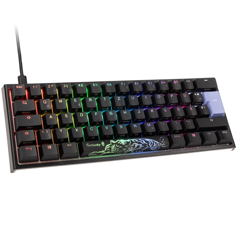 Ducky DKON2061ST näppäimistö pelikäyttöön USB QWERTZ saksa valkoinen