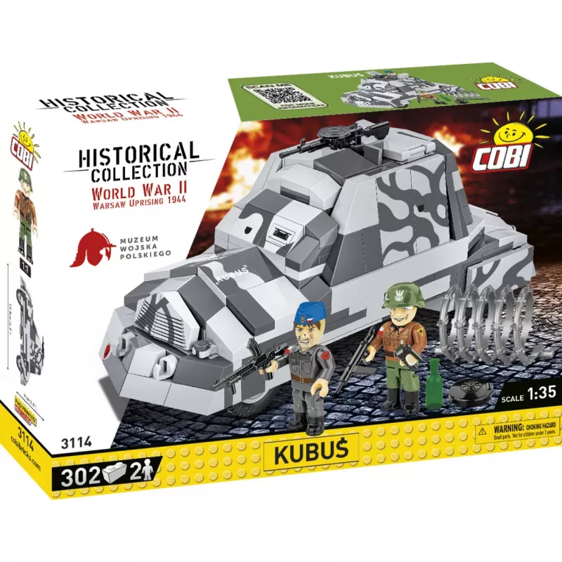COBI 3114 Historical Collection rakennussarja, improvisoitu panssariauto Kubus, Varsovan kansannousu, 302 osaa