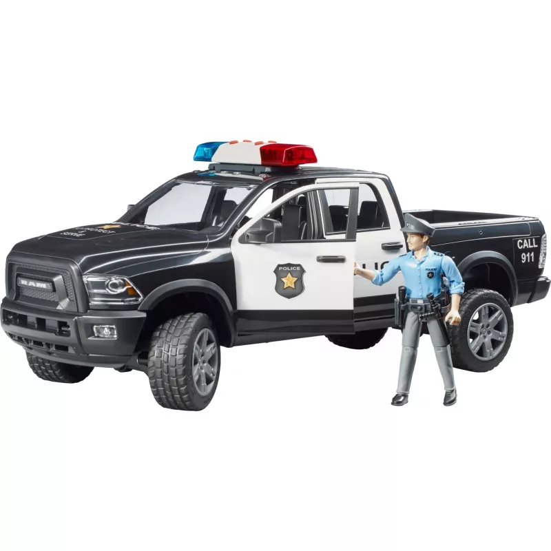 Poliisiauto-lelu BRUDER RAM 2500 Police 02505 – pienoismalli, leikkiauto