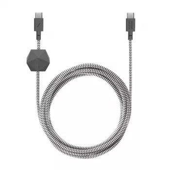 USB-C–USB-C-kaapeli Native Union Anchor Cable, 1,8 m, musta, valkoinen