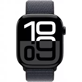 Apple Watch S10 Diamantschwarz Aluminium Sport Loop Tinte GPS + Cellular 46 mm MWY53QF/A 2024