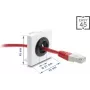 Delock Easy 45 91074 kaapeliläpivienti, pyöreä, valkoinen, musta