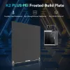 Rakennuslevy Creality K2 Plus PEI Frosted 400×400 mm — varaustulostusalusta