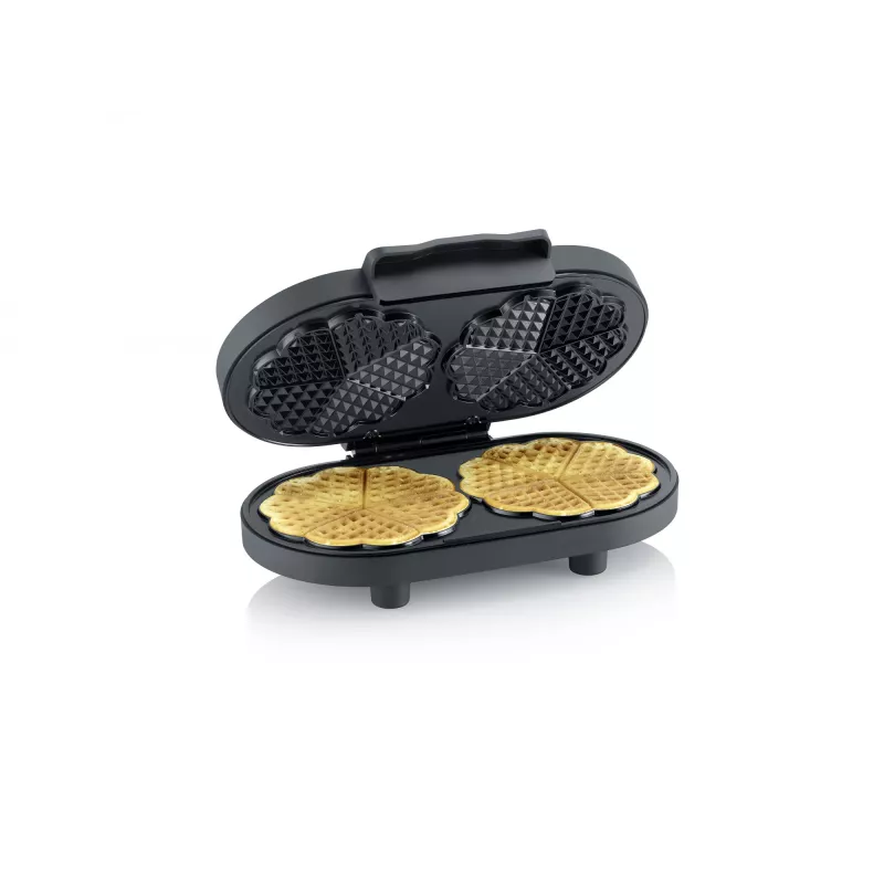Severin WA 2118 vohvelirauta 2 vohvelia 1200 W musta