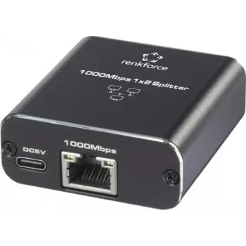 Renkforce RF-GES-200 verkkokytkin RJ45 2-porttinen USB-virtalähde (RF-6739678)