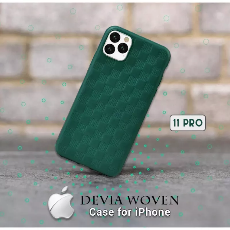 Suojakotelo Devia Woven2 iPhone 11 Pro Max, vihreä