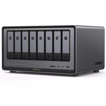 UGREEN NASync DXP8800 Plus 8-paikkainen NAS 0/8 SATA + 0/2 M.2 SSD, 2x 10GbE, 8GB RAM