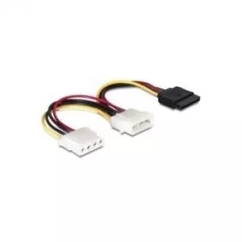 Virtakaapeli SATA HDD DeLOCK 60103 2x 4-pin uros/naaras 0,165 m